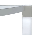 Console en acrylique avec accents en acier inoxydable - 47L x 18P x 29H