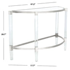 Console en acrylique avec accents en acier inoxydable - 47L x 18P x 29H