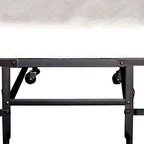 Lit pliant d'appoint avec matelas de 122 cm et roulettes, noir