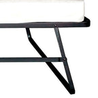 Lit pliant d'appoint avec matelas de 122 cm et roulettes, noir