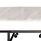 Lit pliant d'appoint avec matelas de 122 cm et roulettes, noir