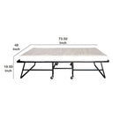 Lit pliant d'appoint avec matelas de 122 cm et roulettes, noir