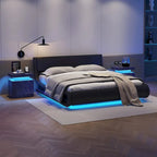 Table de chevet LED avec 2 tiroirs