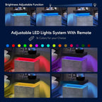 Table de chevet LED avec 2 tiroirs