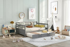 Full Size Daybed Wood Bed with Twin Size Trundle