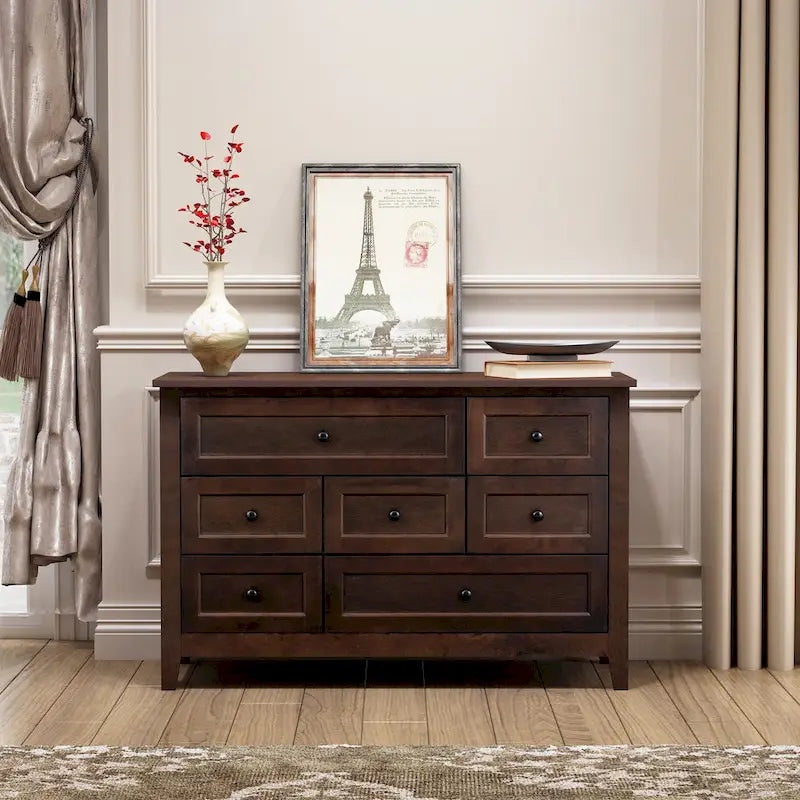 Buffet en bois avec tiroirs – 119 cm x 46 cm x 79 cm