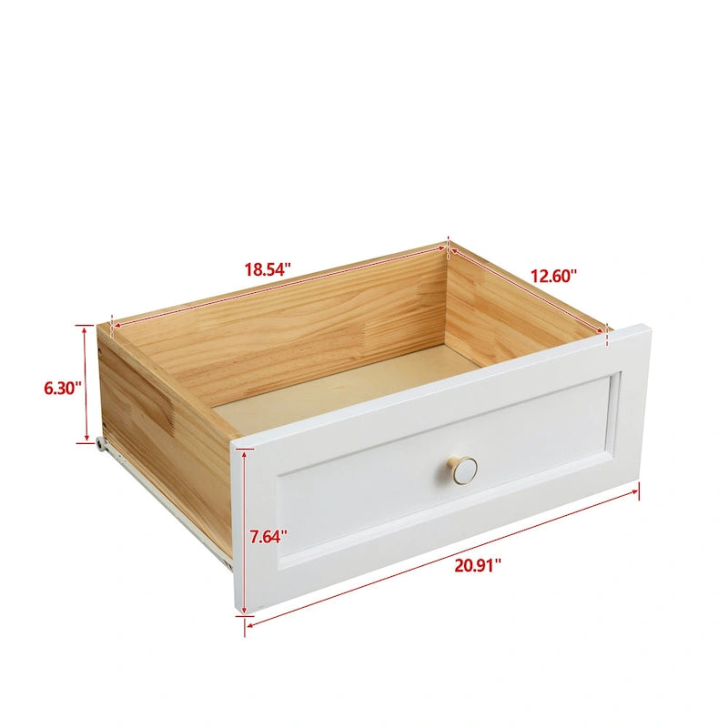 Buffet en bois avec tiroirs – 119 cm x 46 cm x 79 cm