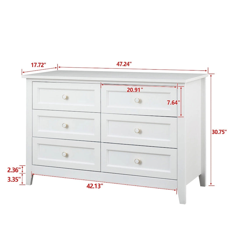 Buffet en bois avec tiroirs – 119 cm x 46 cm x 79 cm