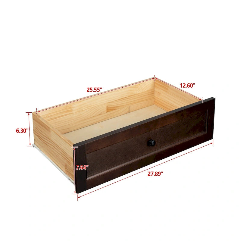 Buffet en bois avec tiroirs – 119 cm x 46 cm x 79 cm