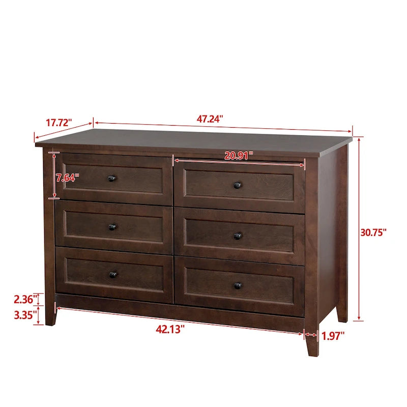Buffet en bois avec tiroirs – 119 cm x 46 cm x 79 cm