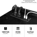 Meuble tourne-disque moderne du milieu du siècle avec éclairage LED