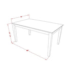 Salle à manger avec table rectangulaire et chaises rembourrées (5, 6 ou 7 pièces)