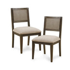Chaise de salle à manger sans accoudoirs, lot de 2