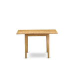 Ensemble table à manger rabattable avec chaises en similicuir, Chêne