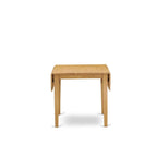 Ensemble table à manger rabattable avec chaises en similicuir, Chêne