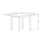 Ensemble table à manger rabattable avec chaises en similicuir, Chêne