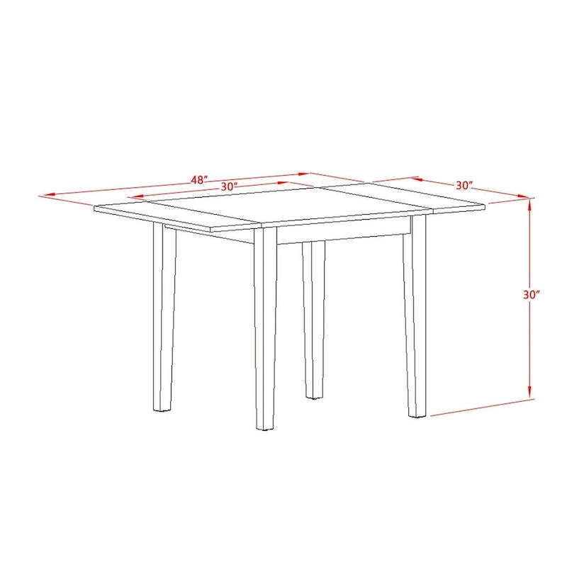 Ensemble table à manger rabattable avec chaises en similicuir, Chêne