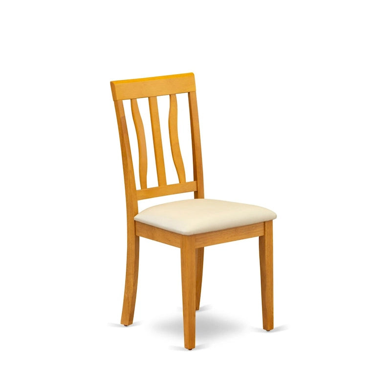 Ensemble table à manger rabattable avec chaises en similicuir, Chêne
