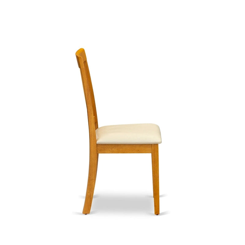 Ensemble table à manger rabattable avec chaises en similicuir, Chêne