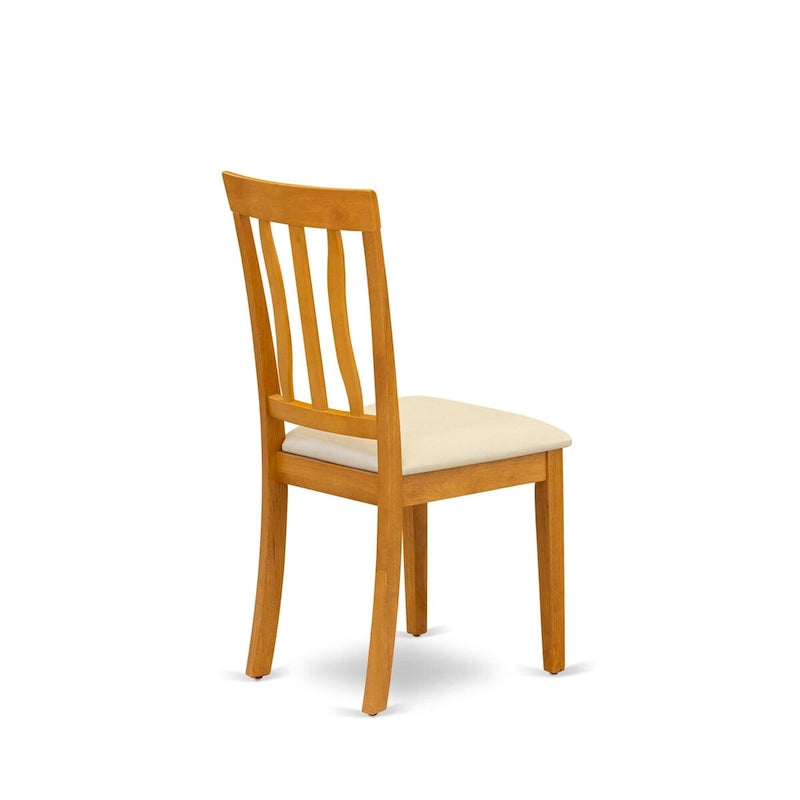 Ensemble table à manger rabattable avec chaises en similicuir, Chêne