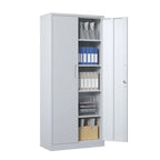 Armoire de rangement de garage en acier avec portes verrouillables et 4 étagères réglables