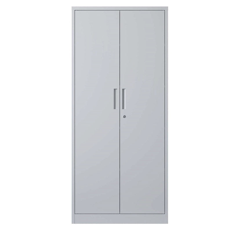 Armoire de rangement de garage en acier avec portes verrouillables et 4 étagères réglables