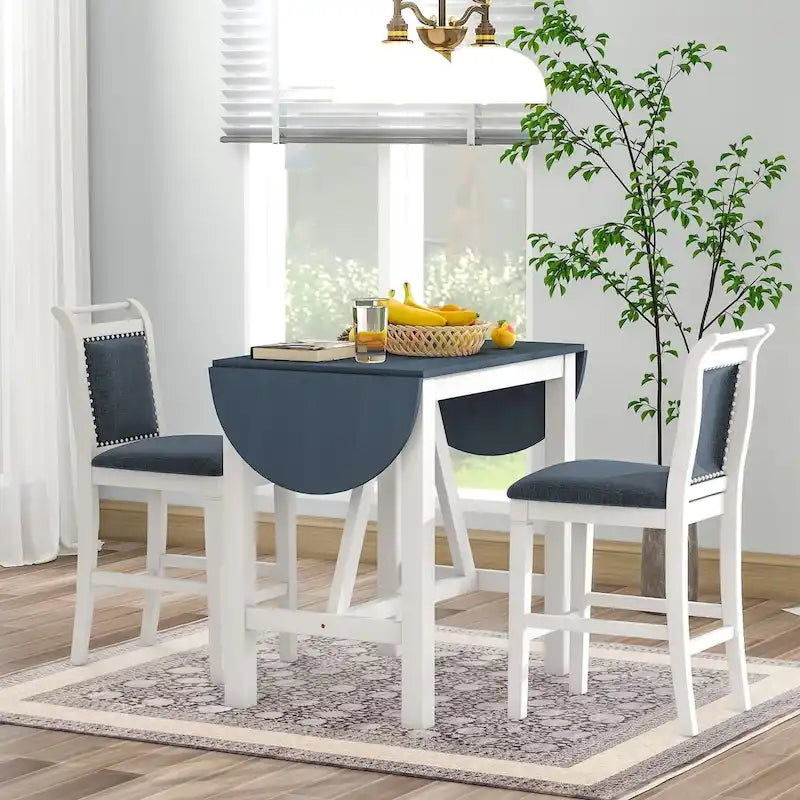 Ensemble de salle à manger 3 pièces avec table à rallonges et 2 chaises