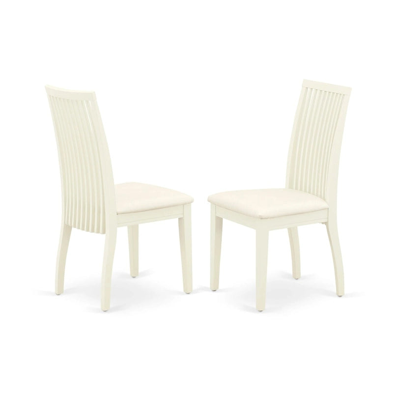 Ensemble de table à manger avec chaises en tissu de lin