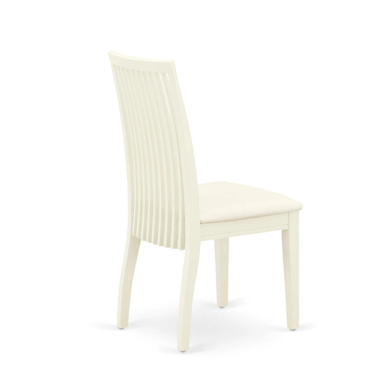 Ensemble de table à manger avec chaises en tissu de lin