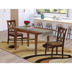 Ensemble de table à manger avec chaises en tissu de lin