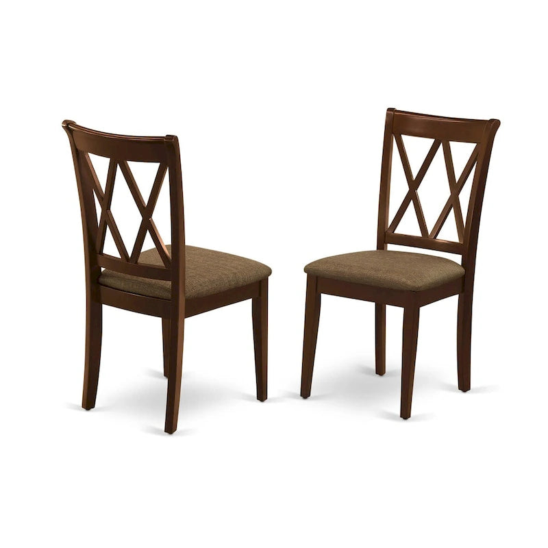 Ensemble de table à manger avec chaises en tissu de lin