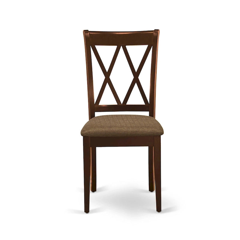 Ensemble de table à manger avec chaises en tissu de lin