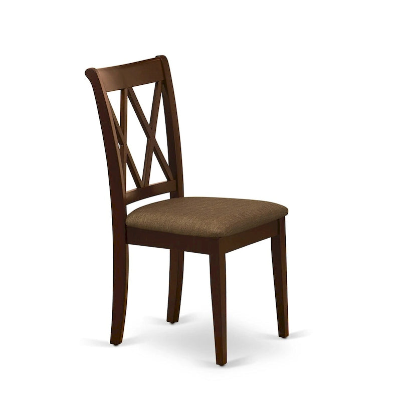 Ensemble de table à manger avec chaises en tissu de lin