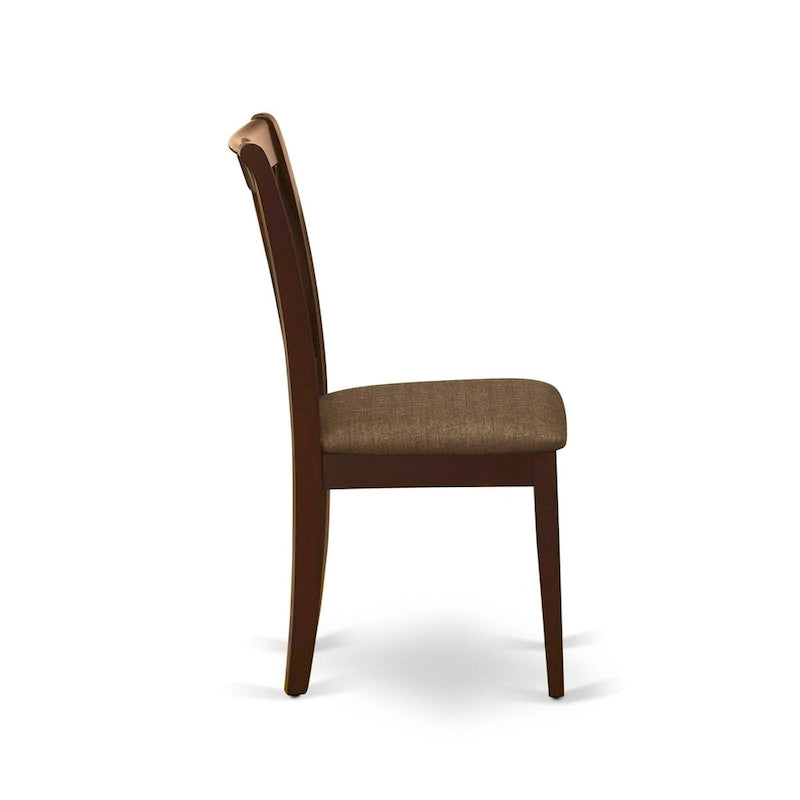 Ensemble de table à manger avec chaises en tissu de lin