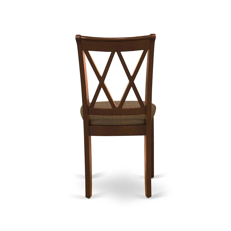 Ensemble de table à manger avec chaises en tissu de lin