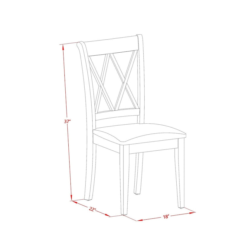 Ensemble de table à manger avec chaises en tissu de lin