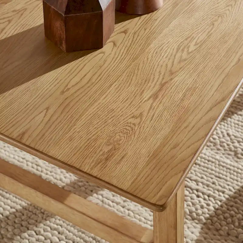 Table à manger en hévéa, 182 cm, finition noyer