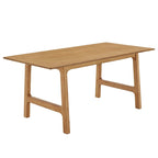 Table à manger en hévéa, 182 cm, finition noyer