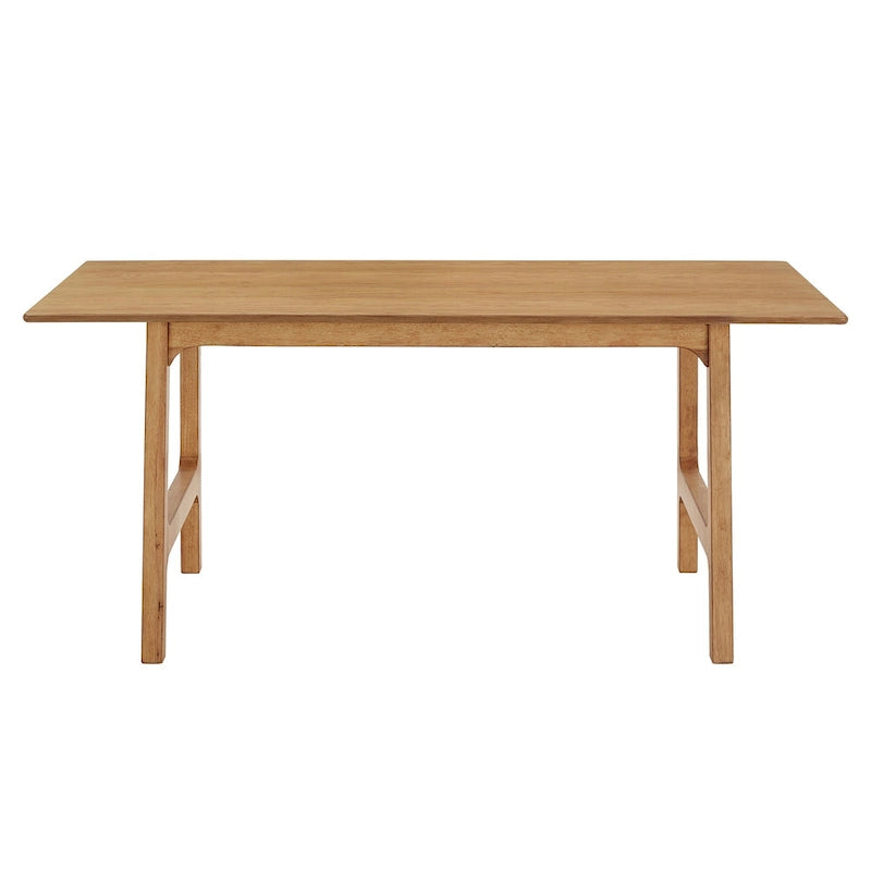 Table à manger en hévéa, 182 cm, finition noyer