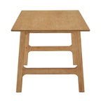 Table à manger en hévéa, 182 cm, finition noyer