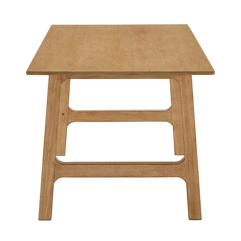 Table à manger en hévéa, 182 cm, finition noyer