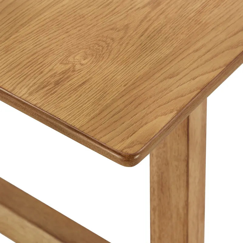 Table à manger en hévéa, 182 cm, finition noyer