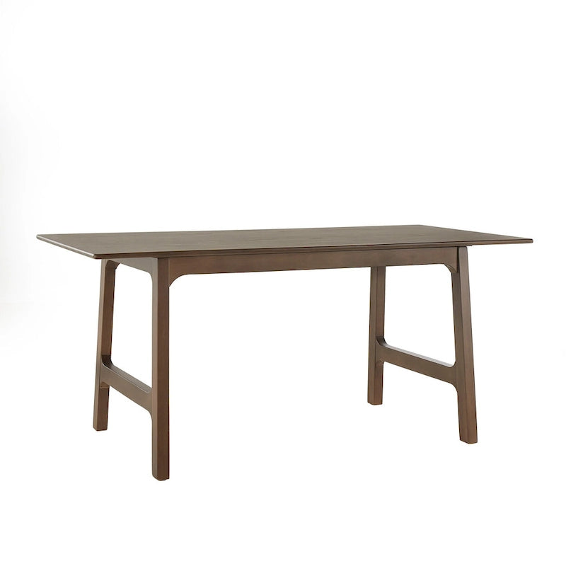 Table à manger en hévéa, 182 cm, finition noyer