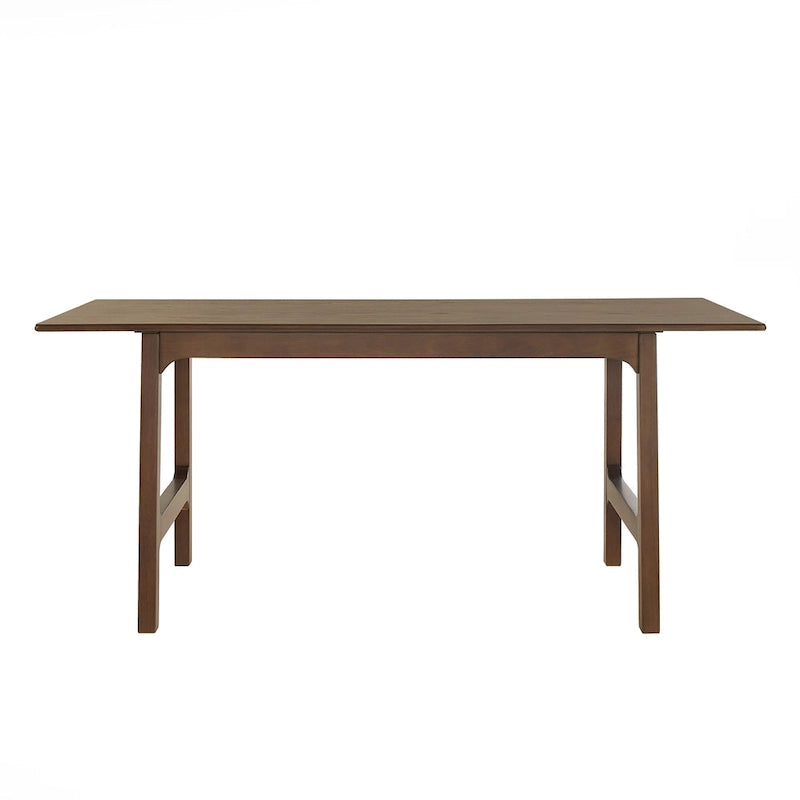 Table à manger en hévéa, 182 cm, finition noyer