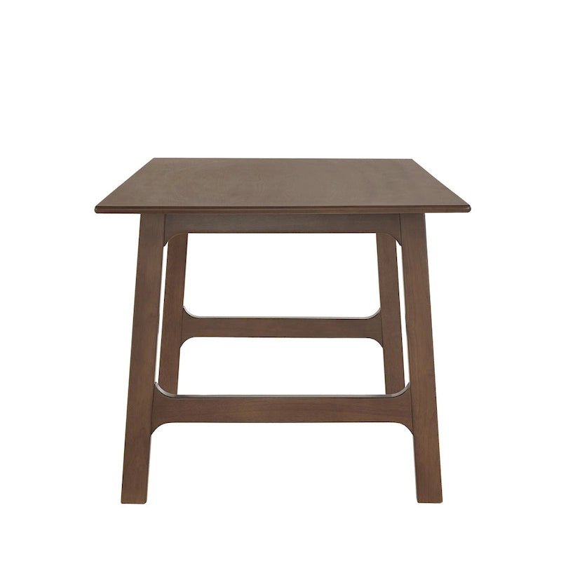 Table à manger en hévéa, 182 cm, finition noyer