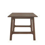 Table à manger en hévéa, 182 cm, finition noyer
