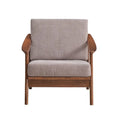 Fauteuil d'appoint avec coussin amovible – Marron clair et Marron