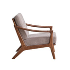Fauteuil d'appoint avec coussin amovible – Marron clair et Marron