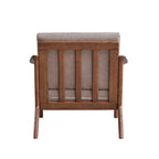 Fauteuil d'appoint avec coussin amovible – Marron clair et Marron
