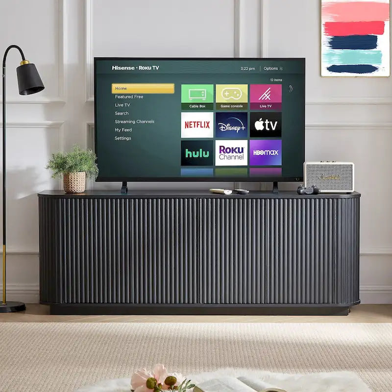Meuble de rangement buffet à motif ondulé